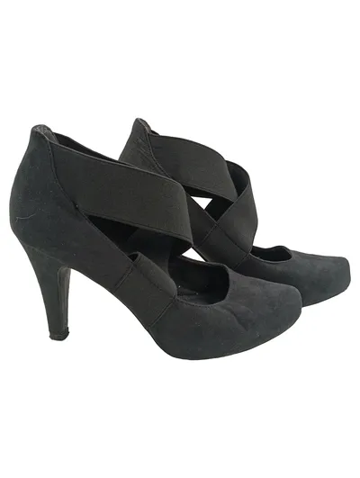 Marco Tozzi Damen Pumps Gr. 39 Schwarz Riemen High Heels Elegant