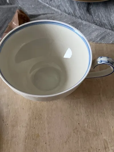 Sorau Teetasse Porzellan Weiß Klassisch Florales Muster 8 cm