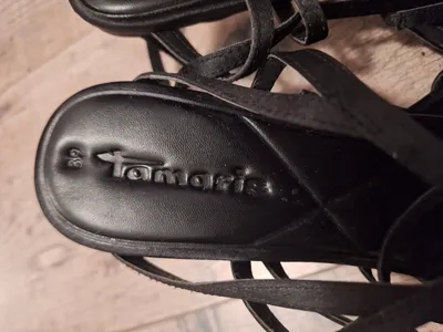 Tamaris Damen Sandaletten Schwarz Gr. 39 Riemchen High Heels Elegant