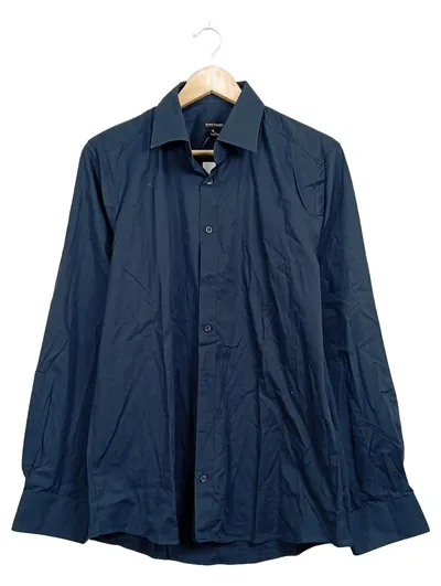 Bruno Banani Herren Business Hemd Body Fit Gr. 41/42 Blau Langarm