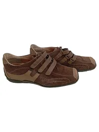 Gabor Sport Damen Halbschuhe Wildleder Braun Klettverschluss Gr. 38,5 1