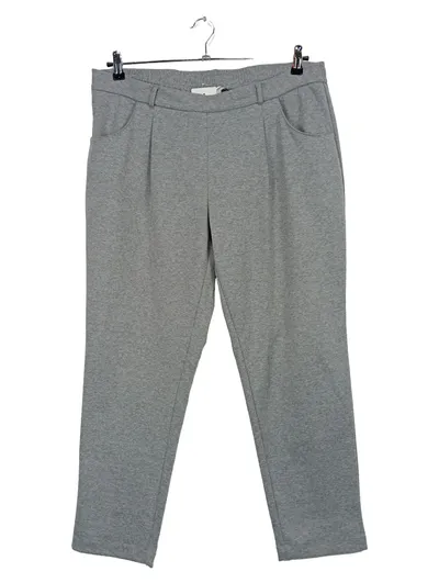 Steilmann Edition Stoffhose Damen Gr. 48 Grau Meliert Stretch