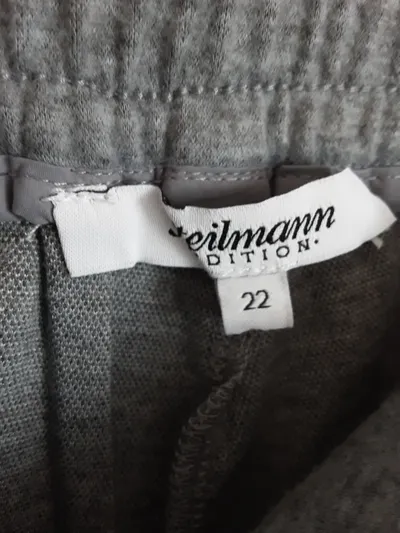 Steilmann Edition Stoffhose Damen Gr. 48 Grau Meliert Stretch