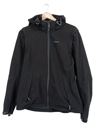 Icepeak Damen Softshelljacke Gr. 40 Schwarz Outdoor Kapuze