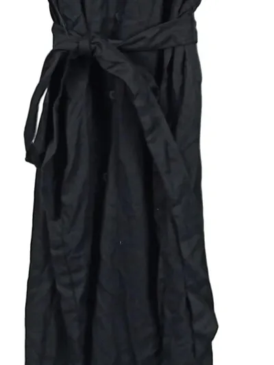 Monki Hemdblusenkleid Damen Gr. 34/XS Schwarz Midikleid Viskose Alltag
