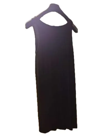 Beach Time Damen Trägerkleid Freizeitkleid Midikleid Uni Schwarz Gr. M 38