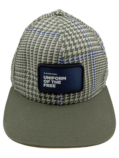 G-Star RAW Cap Snapback Unisex One Size Grün Hahnentritt Streetwear