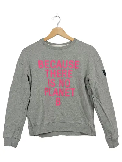 Ecoalf Damen Pullover Sweatshirt Gr. S Grau Bio-Baumwolle Planet B
