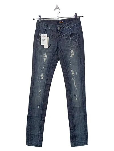 Killah Destroyed Jeans Damen Blau W25 L33 Skinny Baumwolle