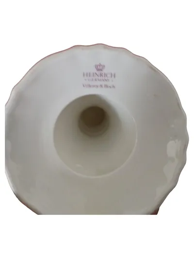 Heinrich Villeroy & Boch Kelchförmig Kerzenhalter Porzellan Weiß 12cm