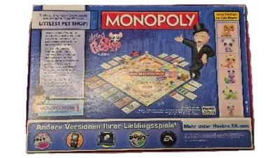 Monopoly Littlest Pet Shop Edition Hasbro Brettspiel mit 6 Tierfiguren