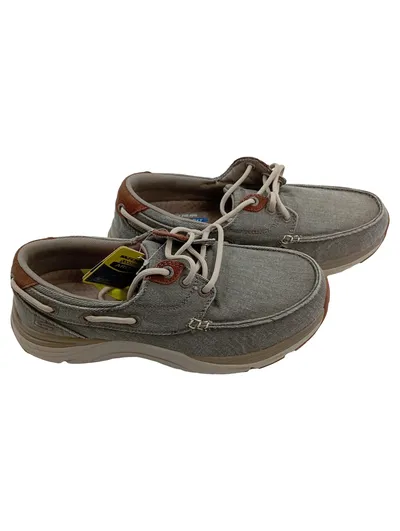Skechers Herren Bootsschuhe Relaxed Fit Goga Mat Gr. 40 Grau NEU