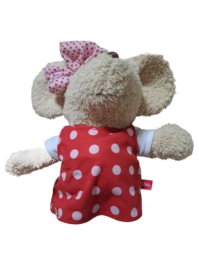 Lillebi Kuscheltier Hase Baby Mädchen Rot Gepunktet 31 cm