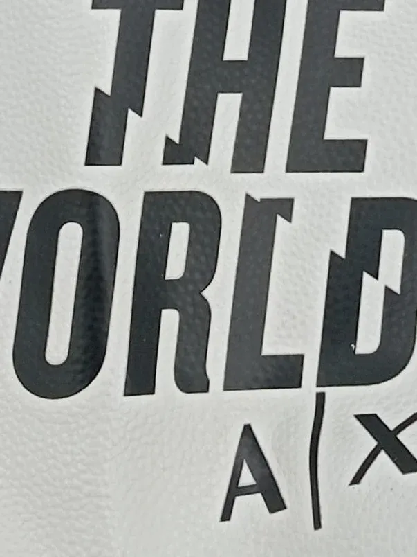 ARMANI EXCHANGE #AROUND THE WORLD Umhängetasche Shopper Damen Weiß Groß 4