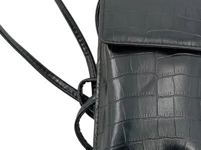 Schwarze Handytasche Kroko-Optik Umhängetasche Damen Elegant