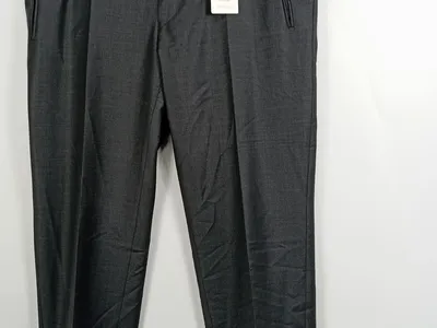 Walbusch Anzughose Herren Wolle Business Grau Meliert Gr. 50 W33 L31