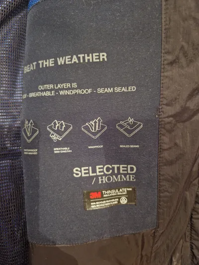 Selected Homme Herren Steppjacke Schwarz Gr. M 3M Thinsulate