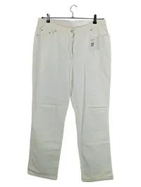 Fair Lady Stoffhose Damen Gr. 44 Weiß Baumwolle Klassisch 1
