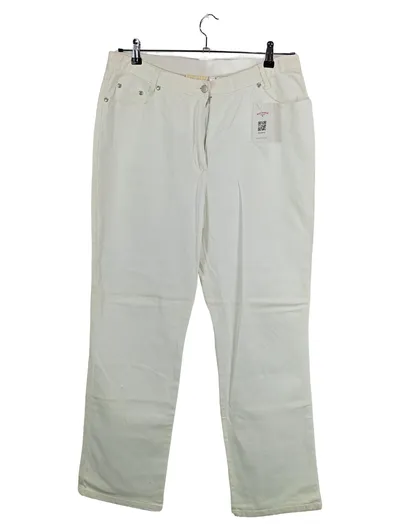 Fair Lady Stoffhose Damen Gr. 44 Weiß Baumwolle Klassisch