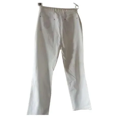 Fair Lady Stoffhose Damen Gr. 44 Weiß Baumwolle Klassisch