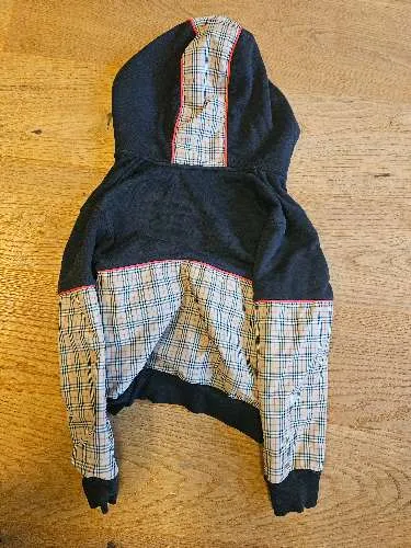 Burberry Sweatjacke Kinder Gr. 128 Nova Check Kapuze Schwarz Beige