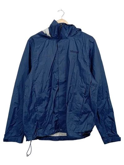 Marmot Herren Regenjacke Gr. M Blau Outdoor Kapuze Windbreaker