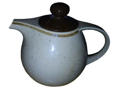 Heinrich Betz Kaffeekanne Porzellan Beige Vintage 18cm Alltag Uni