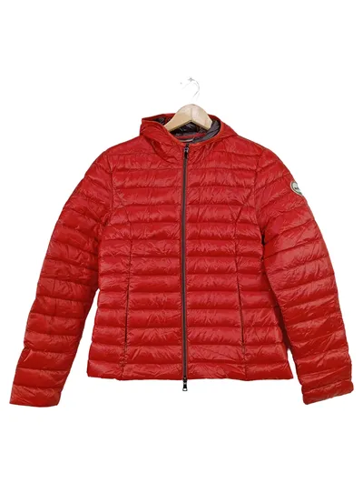 No.1 Como Steppjacke Daunenjacke Rot Gr. M Leicht Kapuze Damen