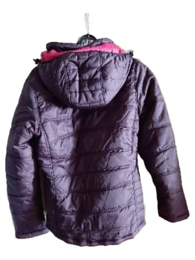Northland Damen Steppjacke Gr. 40/L Lila Kapuze Outdoor Winterjacke