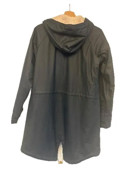 Derbe Parka Damen Gr. 38 Petrol Kapuze Sherpa-Futter Maritim 3