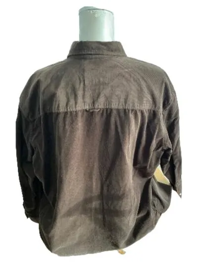 McNeal Herren Cordhemd Freizeithemd Braun Gr. XXL Baumwolle Langarm
