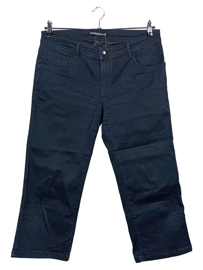 René Lezard Damen Stoffhose Gr. 40 Dunkelblau Stretch Klassisch