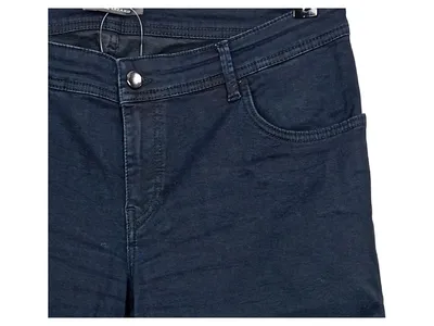 René Lezard Damen Stoffhose Gr. 40 Dunkelblau Stretch Klassisch