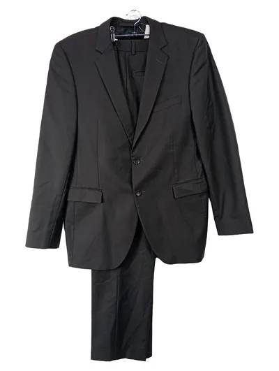 Strellson Herren Anzug Gr. 50 Grau Wolle Business Sakko Hose