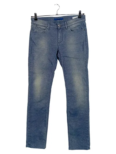 JOOP! Damen Jeans Slim Fit W28/L34 Blau Glitzer Used Look Denim
