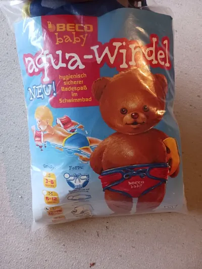 BECO Schwimmwindel Aqua Windel Blau Gr. 86 Logo Print Kinder