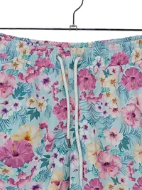 COLOURS & SONS Badeshorts Herren Gr. L Blumenmuster Türkis Pink 2
