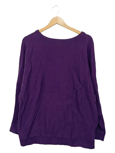 BONPRIX COLLECTION Damen Langarmshirt Pullover Lila Gr. XL Basic