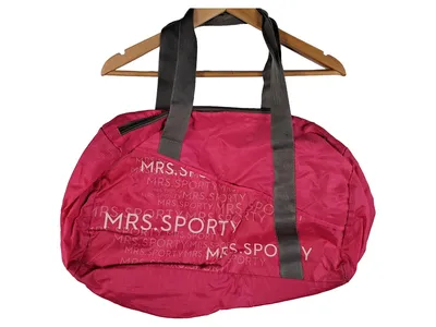 Markenlos Sporttasche Damen Pink Groß Fitnesstasche Gym Bag Polyester Nylon