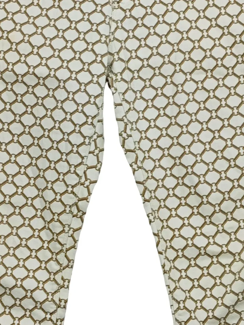 Conbipel Damen Stoffhose Größe 44 beige geometrisches Muster elegant 3