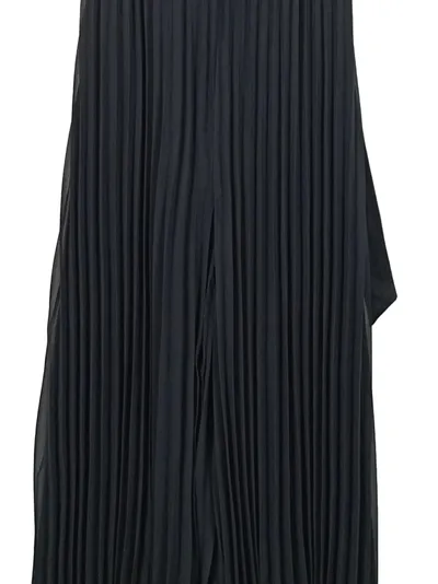 EDITED Wickelkleid Maxikleid Elegant Damen Schwarz Gr. 36/S Festlich Falten