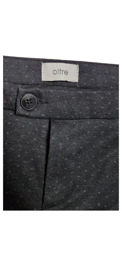 Oltre Damen Stoffhose Grau Gepunktet Gr. 36 Elegant
