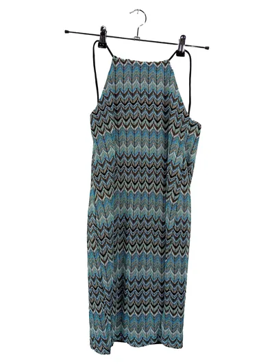 Vero Moda Damen Sommerkleid Gr. S Türkis Zickzack Muster Trägerkleid