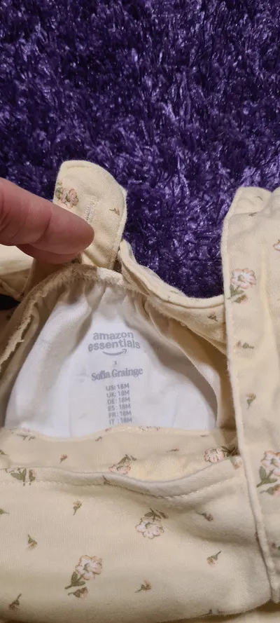 Amazon Essentials Baby Body Strampler Rüschen Blumen Gr. 86 Gelb