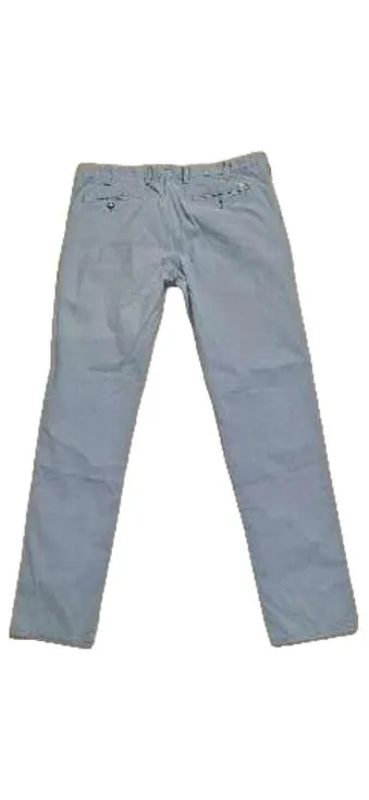 Massimo Dutti Herren Chino Stoffhose Gr. 46 Hellgrau Slim Fit