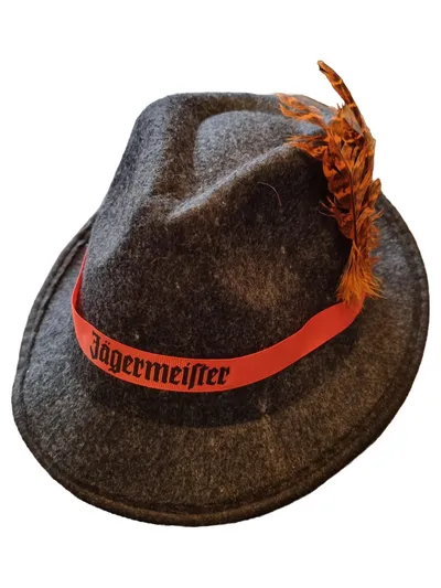 Jägermeister Trachtenhut Filzhut mit Feder Grau One Size Oktoberfest