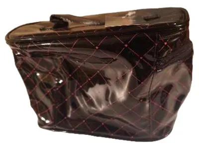Passionata Kosmetiktasche Schwarz Rot Rautenmuster Herzen Damen Elegant