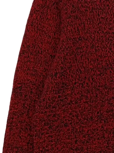Topman Herren Strickpullover Gr. S Rot Meliert Rundhals Langarm