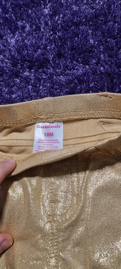 Garanimals Leggings Gold Glitzer Metallic Mädchen Gr. 86 18 Monate