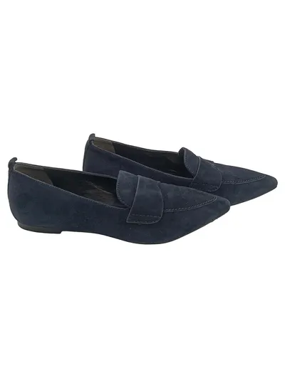 Kennel & Schmenger Damen Loafer Slipper Wildleder Blau Gr. 37